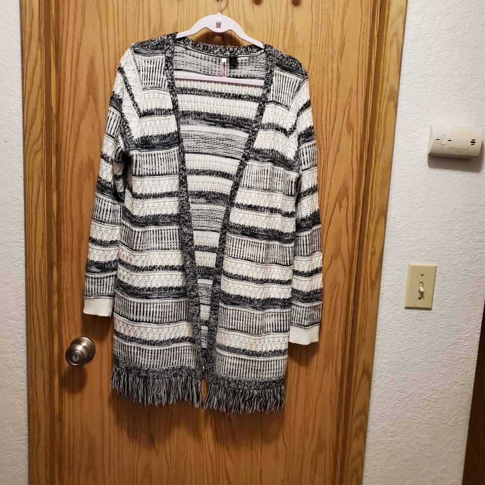 Open front long cardigan